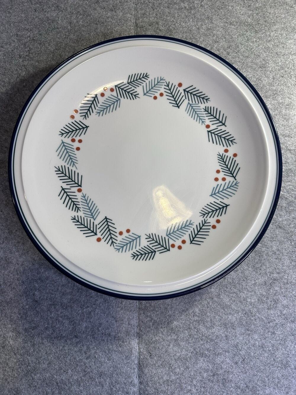 Dansk Bistro Christmas Round Chop Plate, Platter, 12 1/8" Wall Hangable EUC
